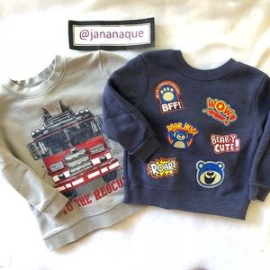 Lot of 2 sweatshirts Baby Boy 18m Circo Garanimals